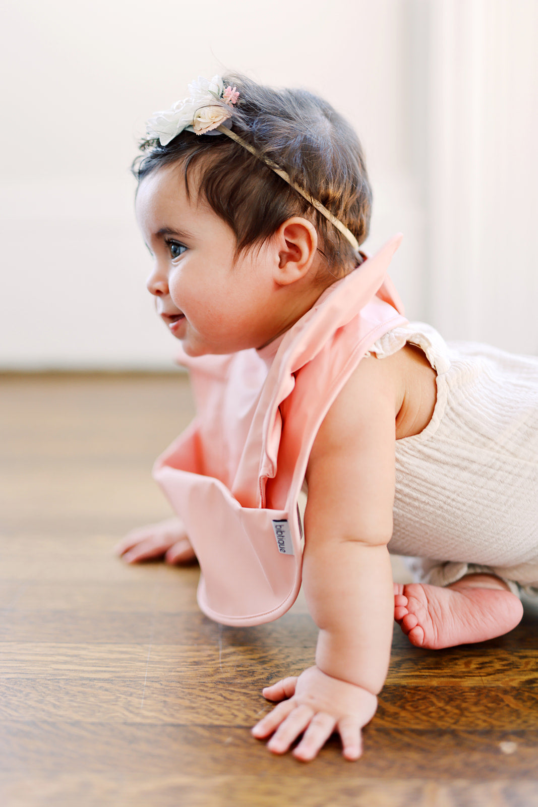 Pink Blush Ruffle Baby Bib (Accessories)