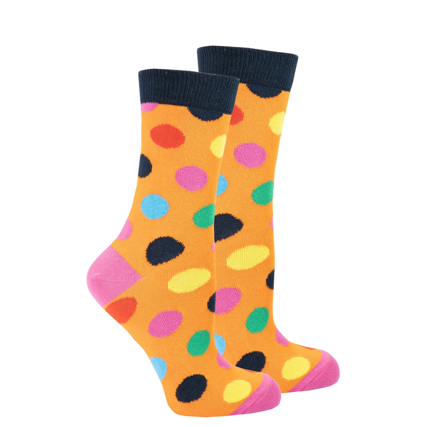 Orange Polka Dot Socks