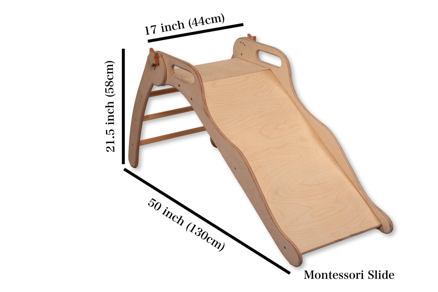 Decorative Montessori Foldable Wooden Toy Slide